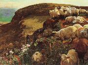 William Holman Hunt Being English coasts Spain oil painting artist